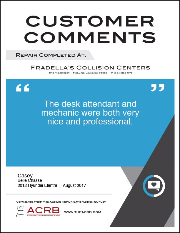 Fradellas Customer Comment 1 8-2017