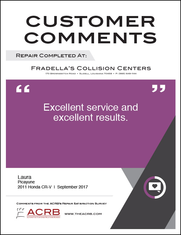Fradellas Customer Comment 2 9-2017