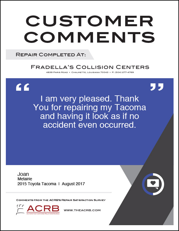 Fradellas Customer Comment 4 8-2017
