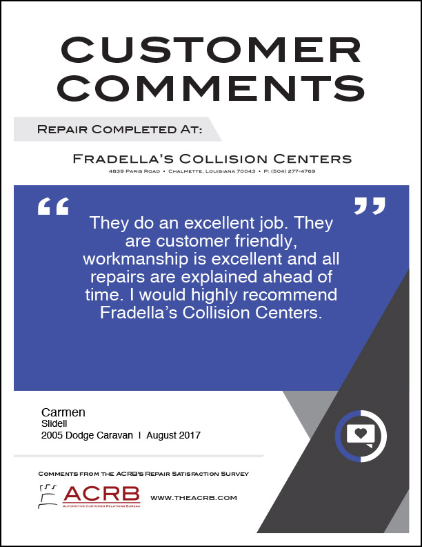 Fradellas Customer Comment 5 8-2017