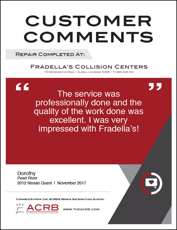 Fradellas Customer Comment 6 11-2017